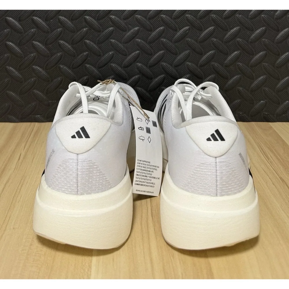 adidas Adizero Evo SL White Black Running Shoes KI8482 Youth Sz 6.5 Women Sz 7.5